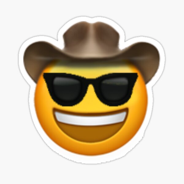 Cowboy Emoji Stickers Redbubble - cowboy emoji roblox