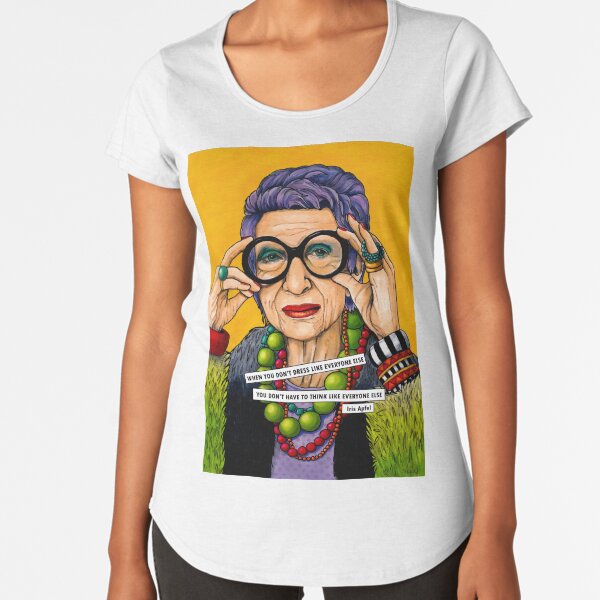 Iris Apfel Premium Scoop T-Shirt