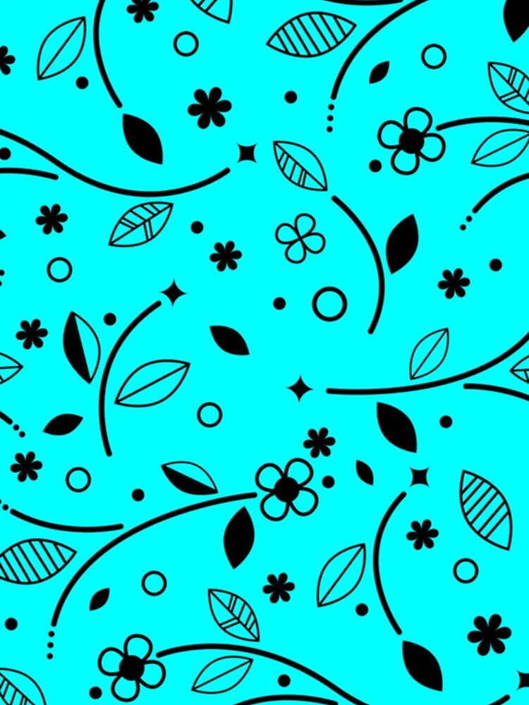Thumbnail 4 of 4, iPhone Case, Turquoise Flower Pattern designed and sold by VibrantDesign.