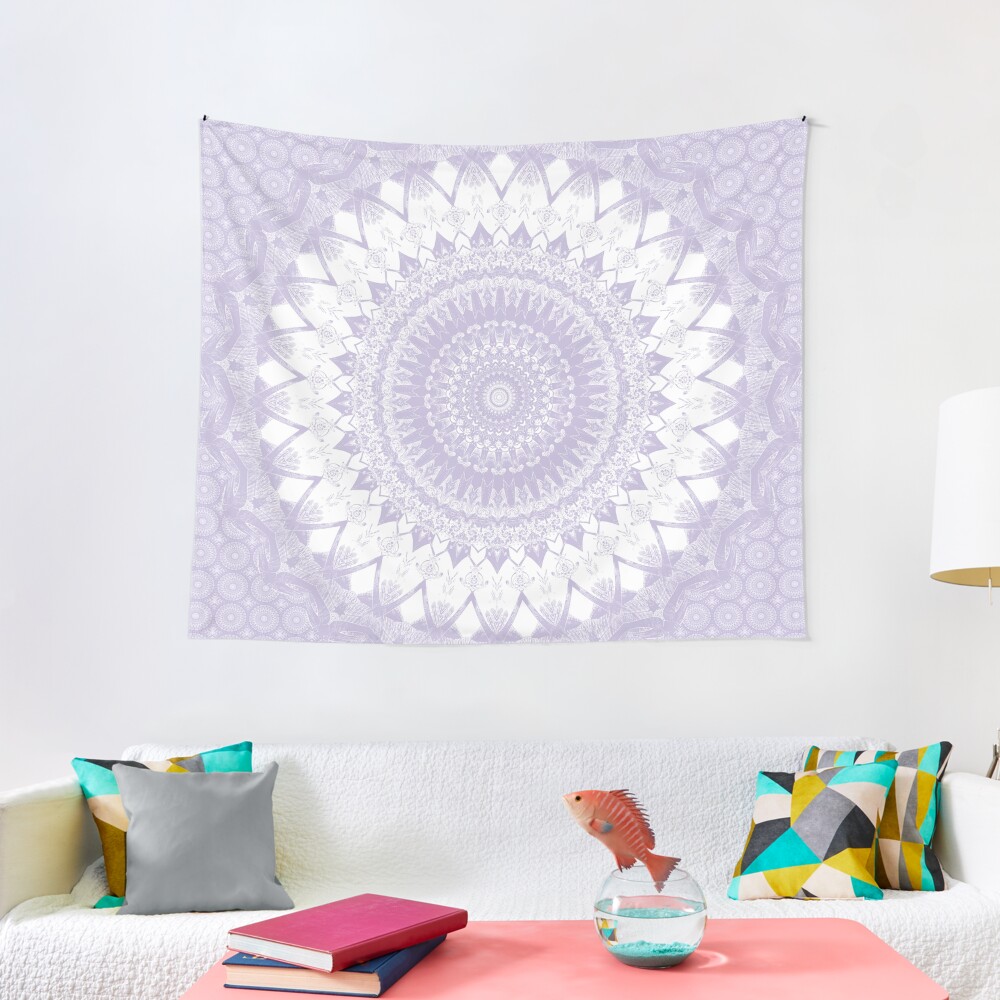 Boho Pastel Purple Mandala Tapestry