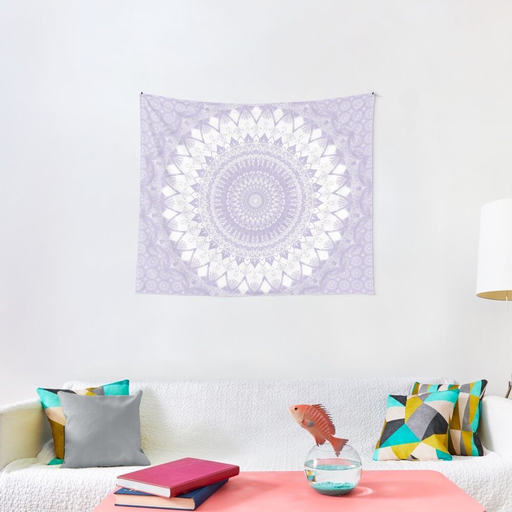 Boho Pastel Purple Mandala Tapestry