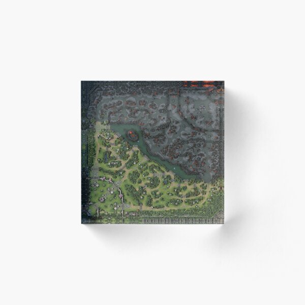 Dota 2 Reborn 7.20 HD Map Acrylic Block