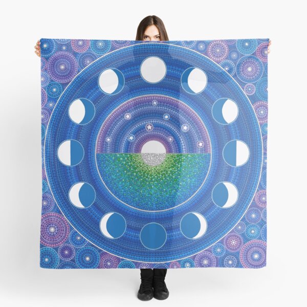 Moon Phase Mandala Scarf