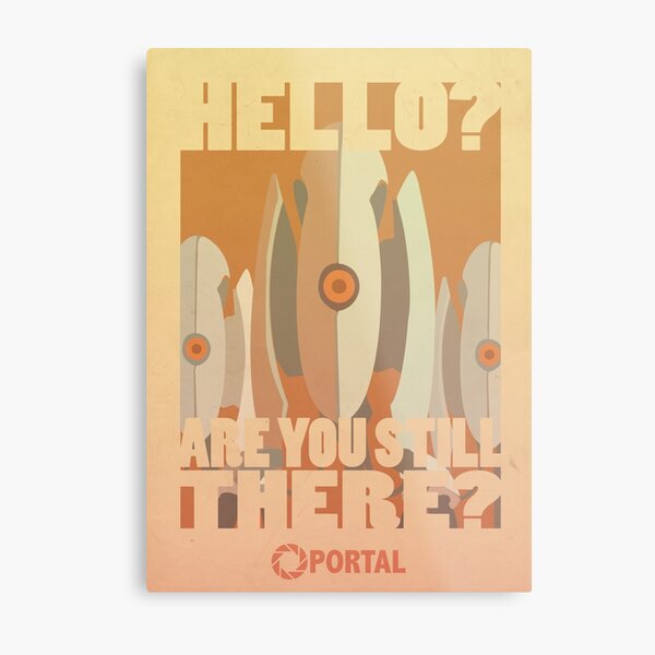 Portal Propaganda Poster - Turrets Metal Print