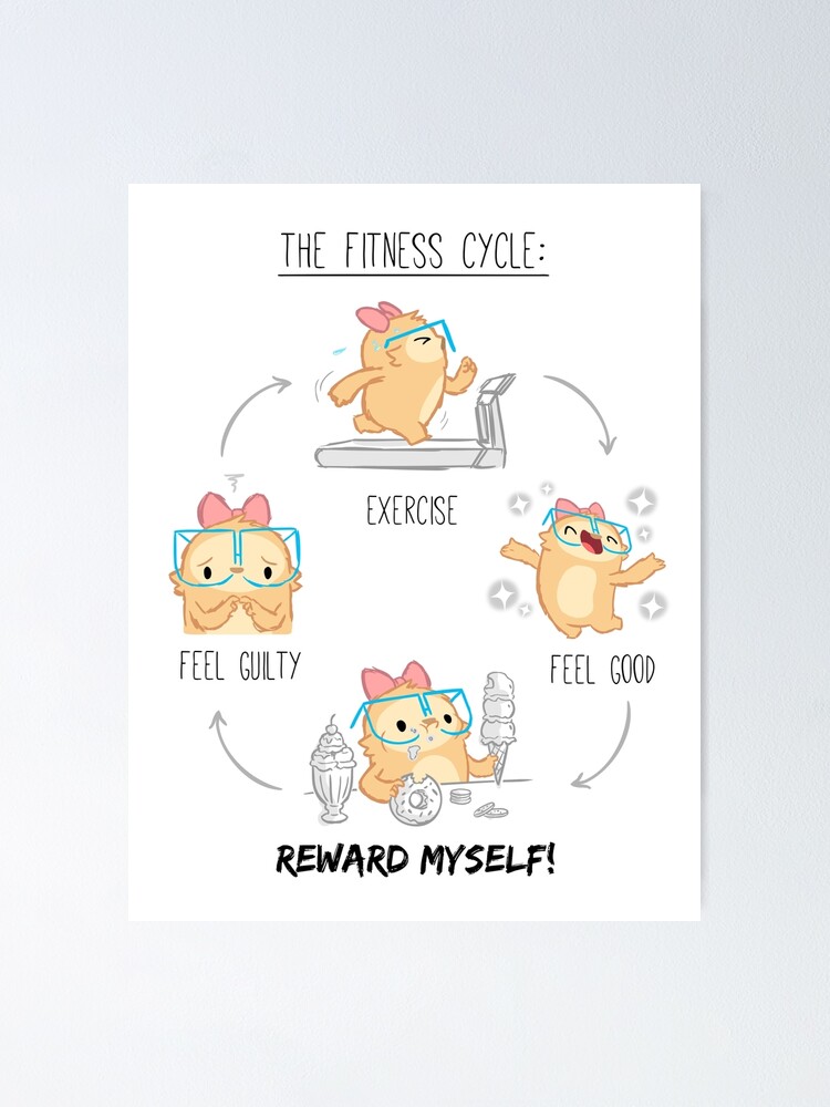 "Slothilda Sloth The Fitness Cycle Print" Poster by