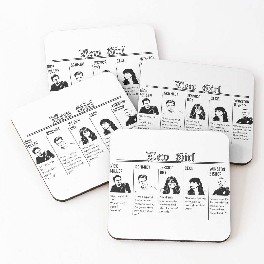 New Girl Coasters (Set of 4)