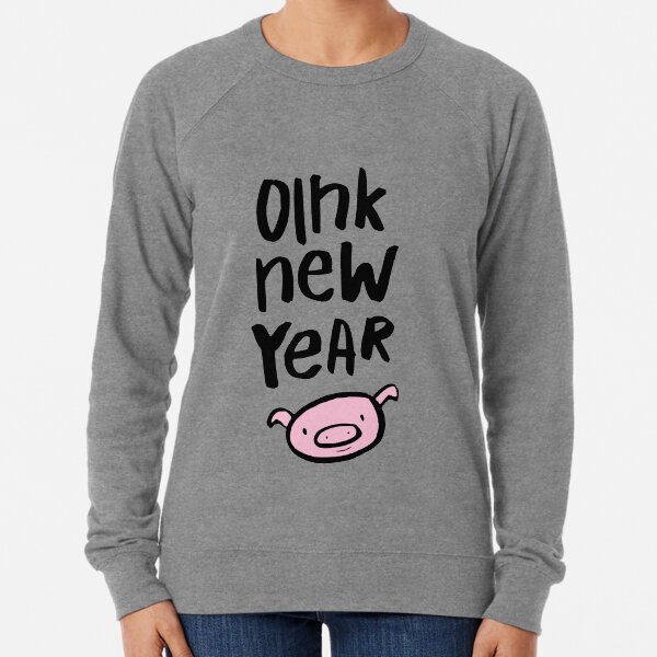 Oink Happy New Year Lightweight Sweatshirt
