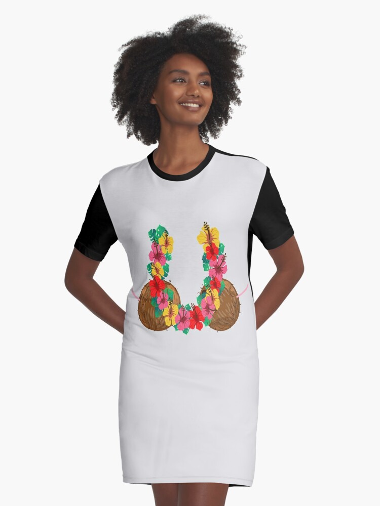 Hawaiian Coconut Bra Art, Hawaii Tropical Coco Art Gift Graphic T-Shirt  Dress for Sale by melsens