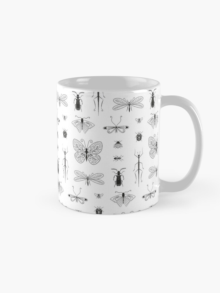Mug ''Motif insecte noir et blanc' : autre vue
