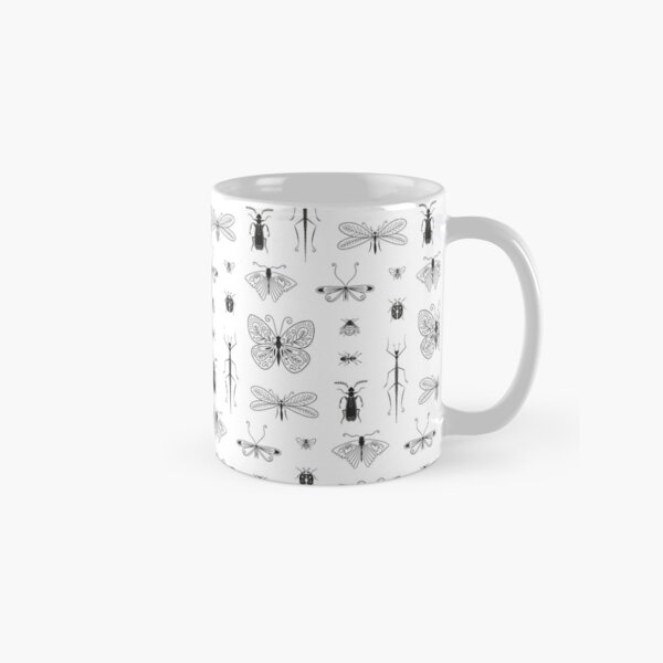 Motif insecte noir et blanc Mug classique