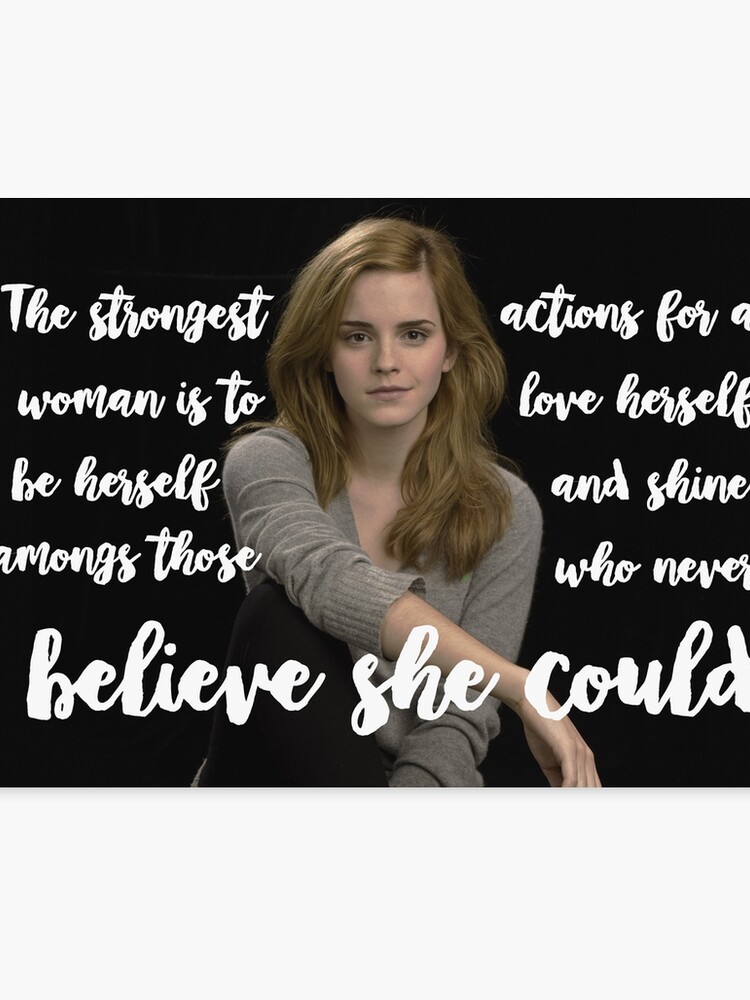 Emma Watson Inspiring Feminism Quote Poster Canvas Print