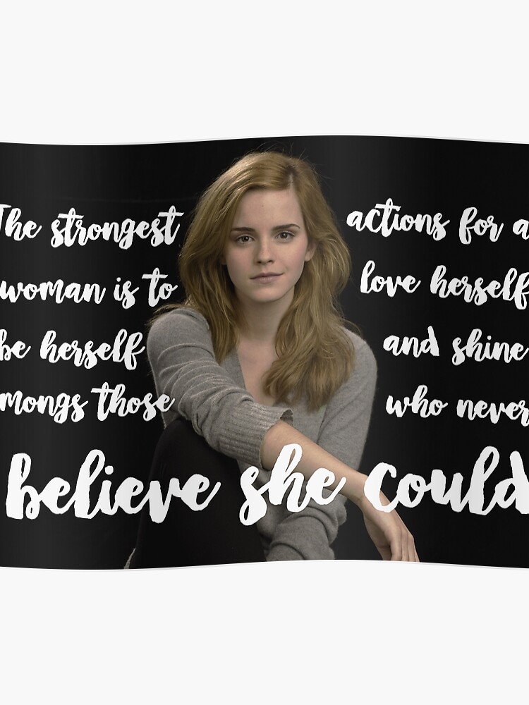 Emma Watson Inspiring Feminism Quote Poster Poster