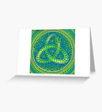 Green Ouroboros Celtic Snake Greeting Card