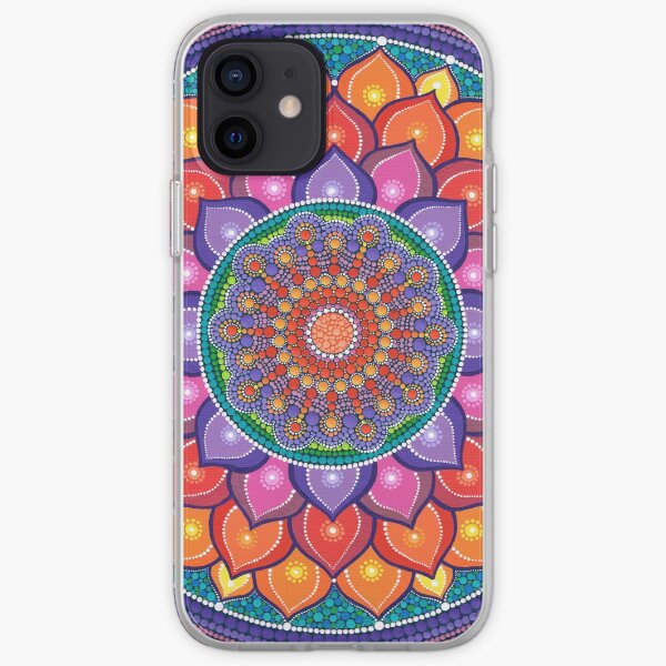 Lotus Rainbow Mandala iPhone Soft Case