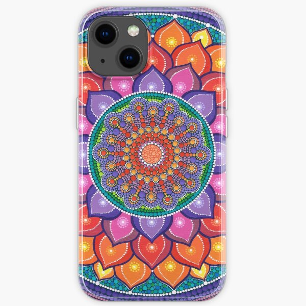 Lotus Rainbow Mandala iPhone Soft Case