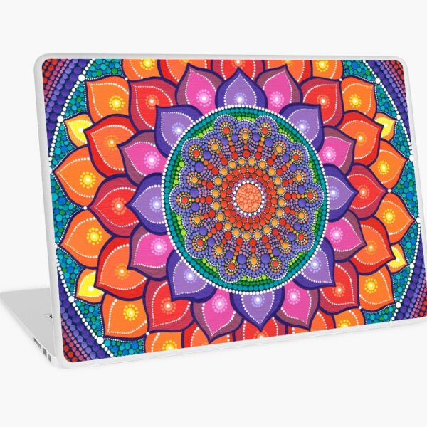 Lotus Rainbow Mandala Laptop Skin