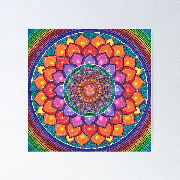 Mandala, Yoga Love, Sage Green, Boho Art | Poster