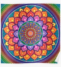 Lotus Rainbow Mandala Poster