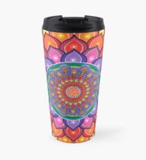 Lotus Rainbow Mandala Travel Mug