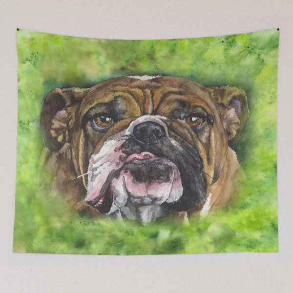Item preview, English Bulldog watercolor art from George Dyachenko  designed and sold by George Dyachenko.