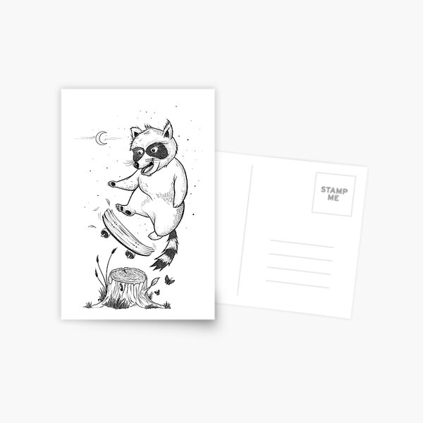 Extreme Racoon Postcard