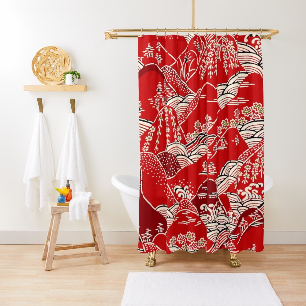 "Japanese Pattern" Shower Curtain for Sale by HyperCore Redbubble
