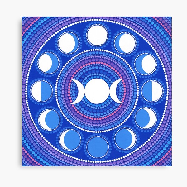 Moon Cycle Mandala Canvas Print