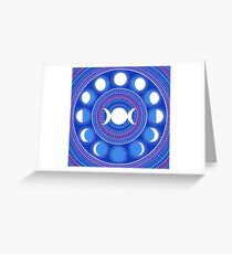Moon Cycle Mandala Greeting Card
