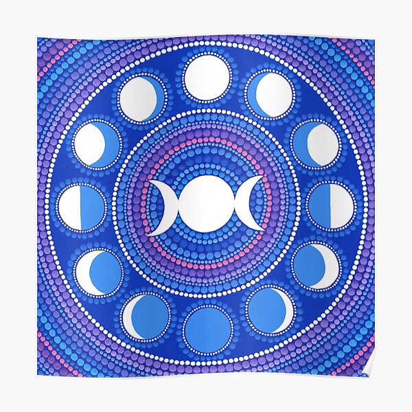 Moon Cycle Mandala Poster
