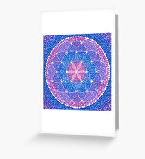 Starry Flower of Life Greeting Card