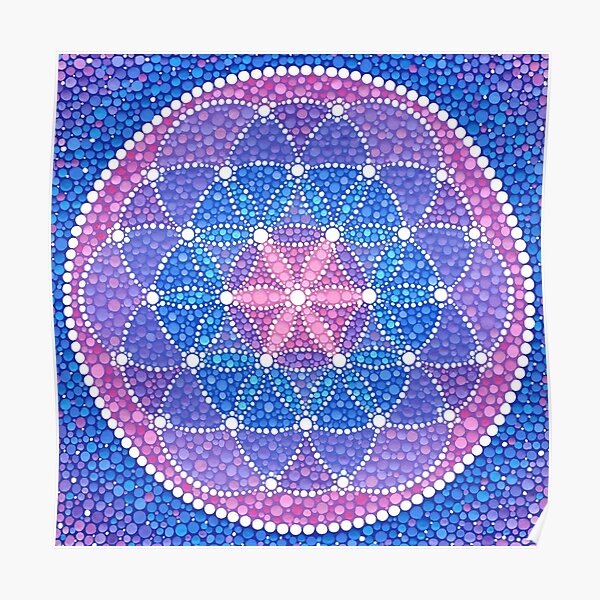Starry Flower of Life Poster