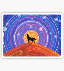 Night of the Wandering Wolf Sticker