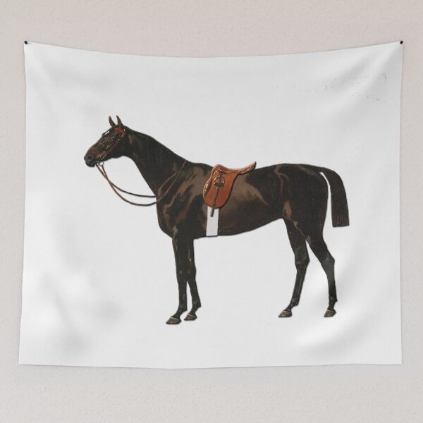 Item preview, Vintage equestrian saddled riding horse  designed and sold by Epic Splash Creations.