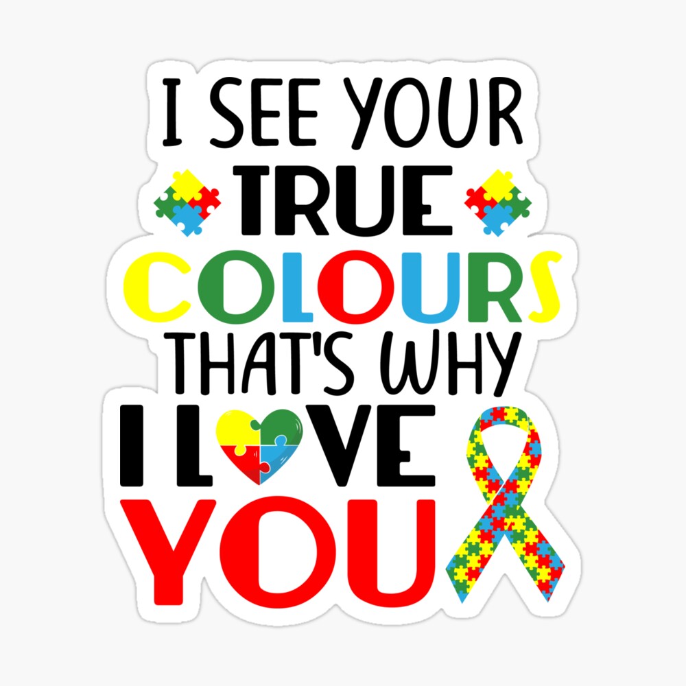 I See Your True Colors and That's Why I Love You With Autism Hand Hearts, Autism  Awareness, Autism Mom Svg Png Eps Jpg Files for DIY Gifts 