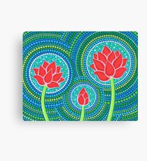 Lotus Family of Three Canvas Print