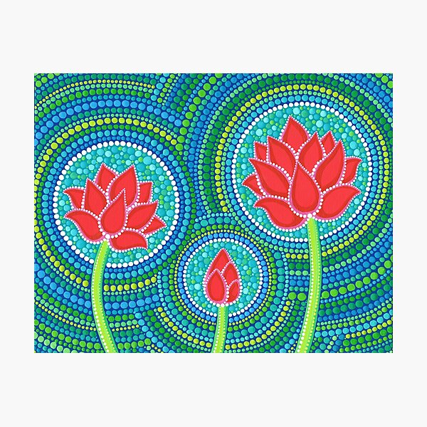 Lotus Family of Three Photographic Print