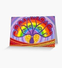Rainbow Boab Tree of Life Greeting Card