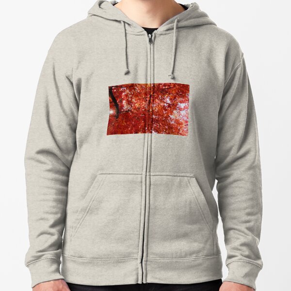 Autumn Redness, Macedon Zipped Hoodie