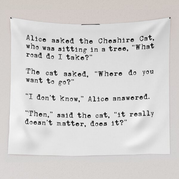 Item preview, Wanderlust Quote from Alice's Adventures in Wonderland designed and sold by bickspics.