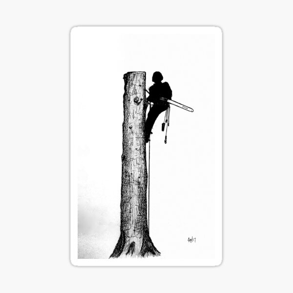 "Arborist Tree Surgeon" Sticker for Sale by KoiPainting Redbubble