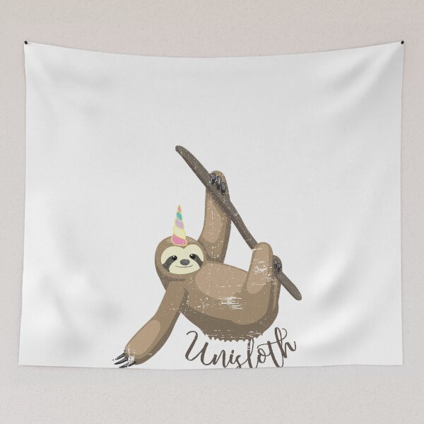 Item preview, Unisloth -Distressed Magic Sloth Unicorn Design for Unicorn and Sloth Lovers designed and sold by Theodore Cory.