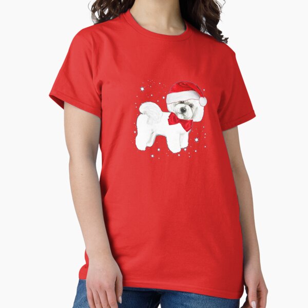 Bichon Frise Santa Hat Classic T-Shirt