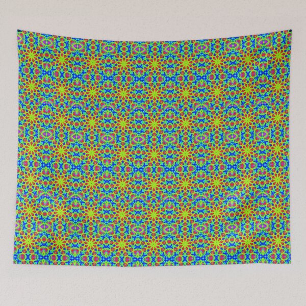 Aperçu de l'œuvre Mandala avec jaune rouge et bleu - carrelé créée et vendue par ARTOFAMY.