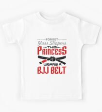 Jiu Jitsu Girl Gifts - Vergessen Sie Glas Hausschuhe BJJ Gürtel Kinder T-Shirt