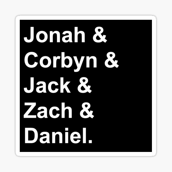Why Don't We band member names Sticker