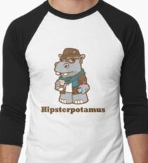 Hipsterpotamus Men's Baseball ¾ T-Shirt