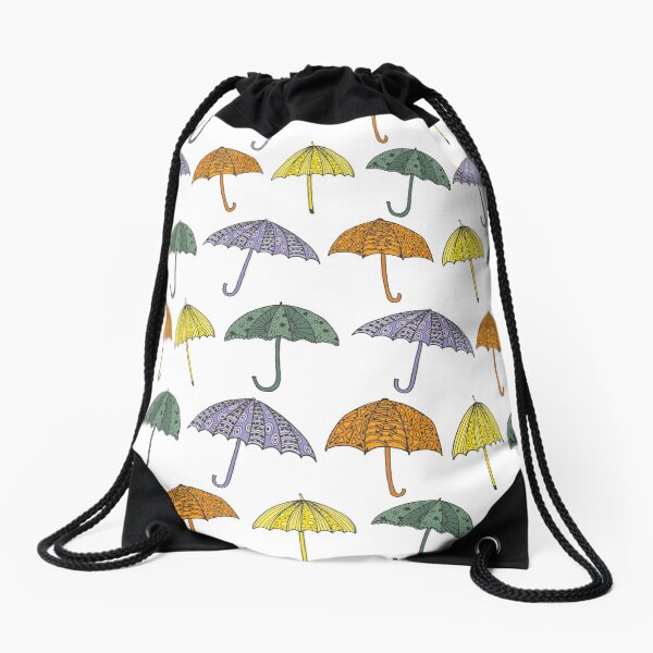 Umbrellas Drawstring Bag
