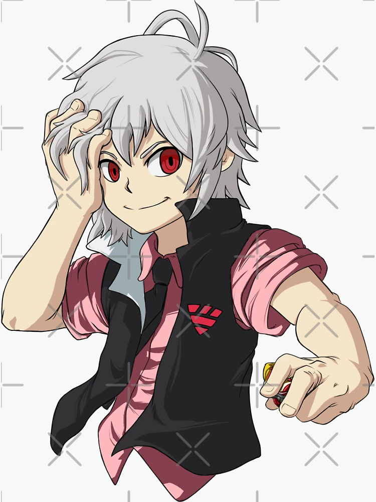 Beyblade Shu Kurenai as Red Eye Sticker - Sticker Mania