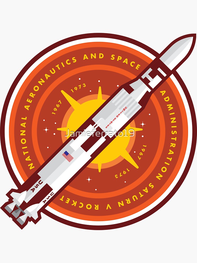 "Saturn V Rocket Badge / Patch" Sticker by Jamieferrato19 Redbubble