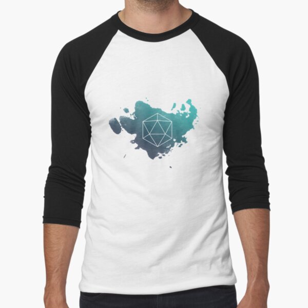 Watercolor Hexagon - BLUE Baseball ¾ Sleeve T-Shirt